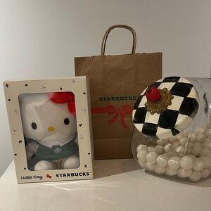 Starbucks Hello Kitty Plush with Red Bow